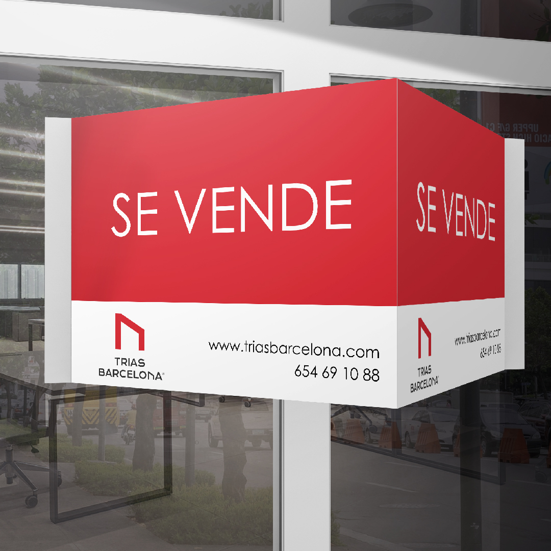 cartel se vende TRIAS BARCELONA